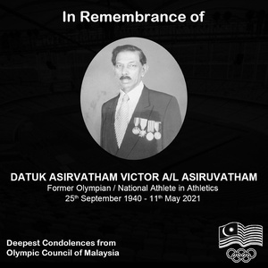 Malaysian track legend Asir Victor passes away, 81
