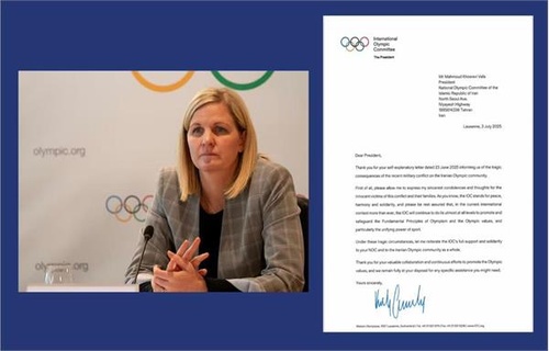 IOC President expresses solidarity and support to Iranian Olympic community