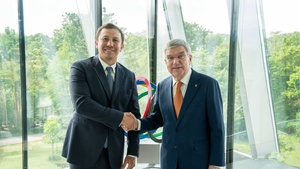 Kazakhstan NOC President Gennadiy Golovkin meets IOC President in Lausanne