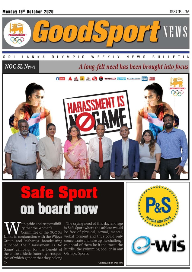 Sri Lanka NOC news bulletin focuses on new ‘Harassment is No Game’ campaign