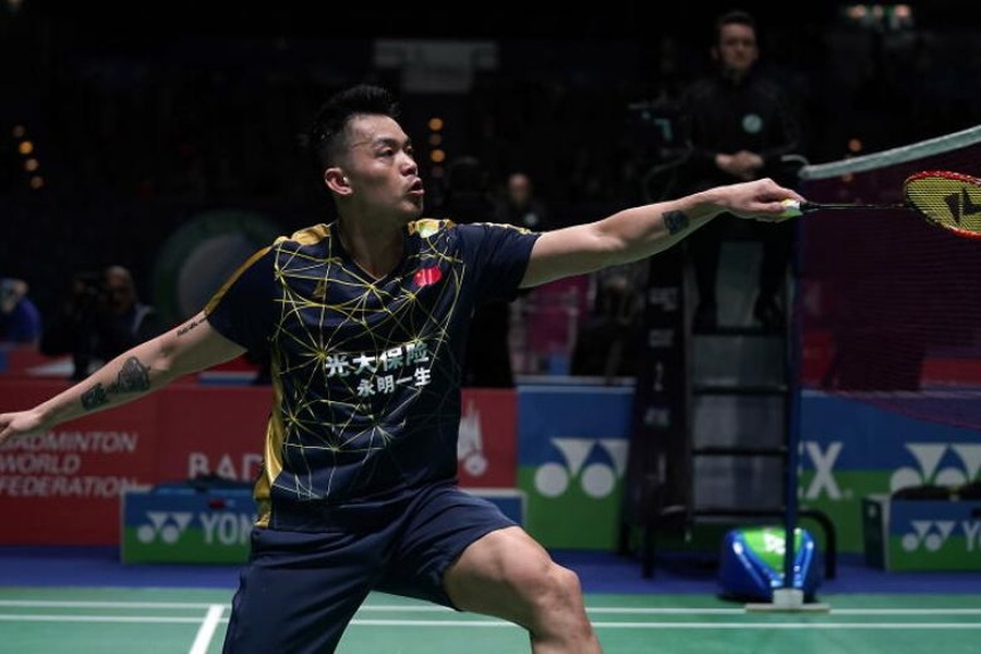 China’s Lin Dan in action at the YONEX All England Open in Birmingham, England, on Wednesday, March 11, 2020. © EPA-EFE