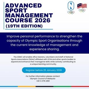 Malaysia NOC to hold Advanced Sports Management Courses