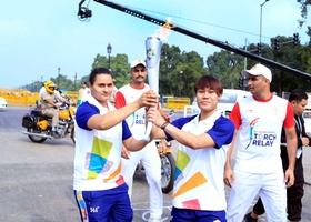 Jakarta - Palembang 2018 | New Delhi, India - 18th Asian Games Torch Relay 2018