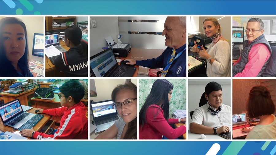 Collage photo of international participants of 2020 ISATC.