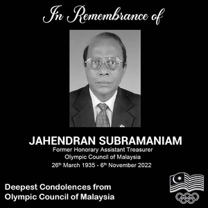 OCM Hall of Fame member Jahendran Subramaniam passes away, aged 87.