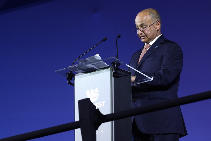 FINA President Husain Al-Musallam in Budapest. © Getty Images