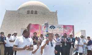 Torch relay for 34th National Games in Quetta gets underway in Karachi