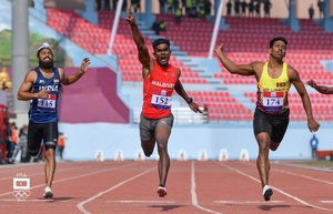 Hassan Saaid sprints to historic gold for Maldives