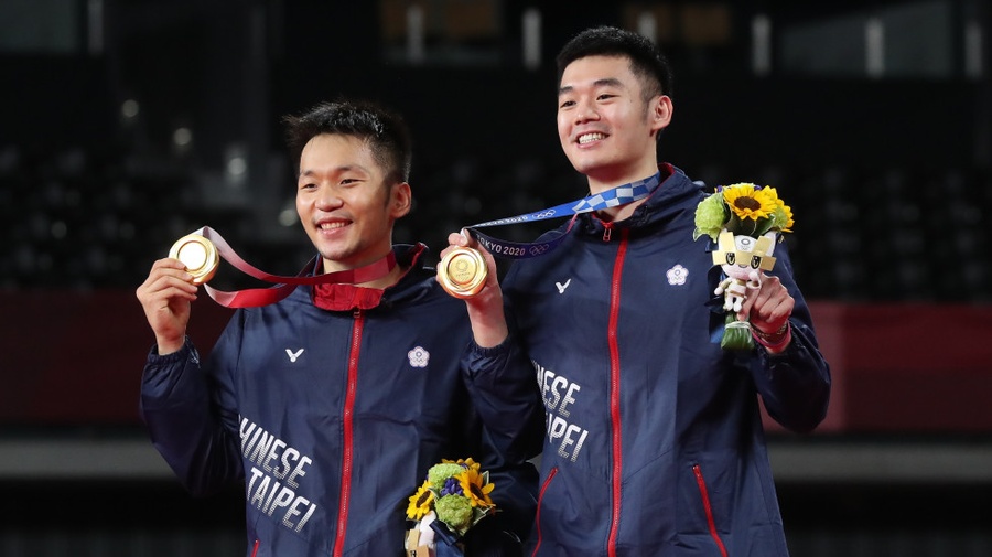 Lee Yang and Wang Chi-Lin won Chinese Taipei’s first badminton gold at the Olympic Games. © Badmintonphoto/BWF