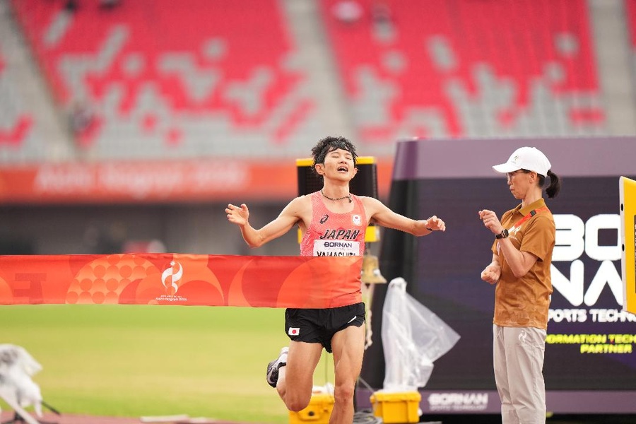 Yamashita storms to glory on home soil, secures Asian Games marathon title