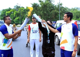 Jakarta - Palembang 2018 | New Delhi, India - 18th Asian Games Torch Relay 2018