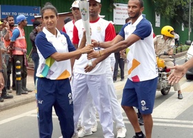 Jakarta - Palembang 2018 | New Delhi, India - 18th Asian Games Torch Relay 2018