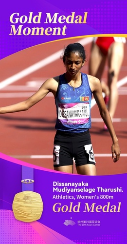 Dissanayaka ends Sri Lanka's 21-year wait for Asian Games athletics gold