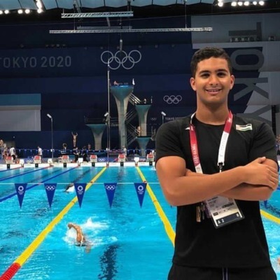 Yazan Al Bawwab represented Palestine in swimming at the Tokyo Olympic Games. ©  LinkedIn