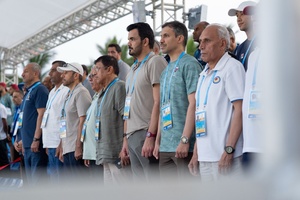 OCA and QOC President watches men’s beach handball Gulf derby at Sanya 2026