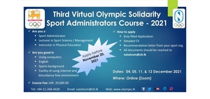 Sri Lanka NOC to run its 3rd Virtual OS Sports Administrators Course