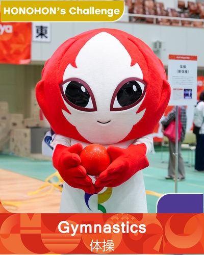 Mascot Honohon gets in the rhythm for Asian Games