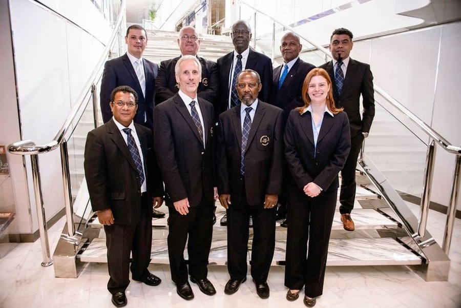 Marzooq Ahmed (back row extreme right) at the last CGFsport committee meeting. © Marzooq Ahmed Facebook