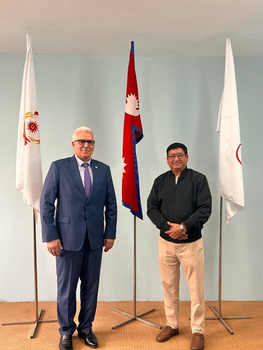 Nepal NOC welcomes Asian kickboxing president Nasser Nassiri