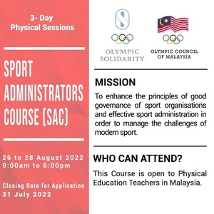 Malaysia NOC targets PE teachers for sport administrators' course