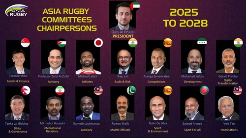 Asia Rugby appoints key chairpersons and introduces new committees to promote growth