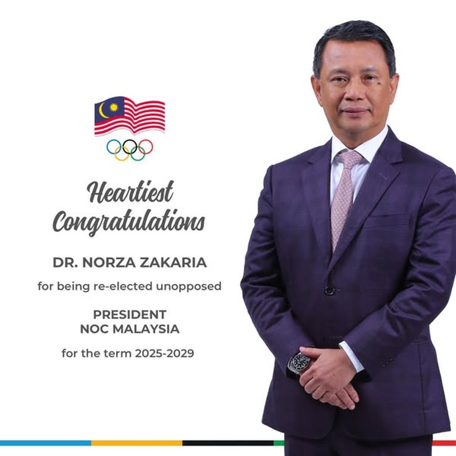 Malaysia NOC elects Dr. Norza Zakaria unopposed for third term as President