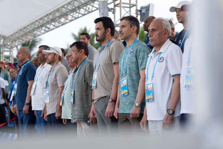 OCA and QOC President watches men’s beach handball Gulf derby at Sanya 2026