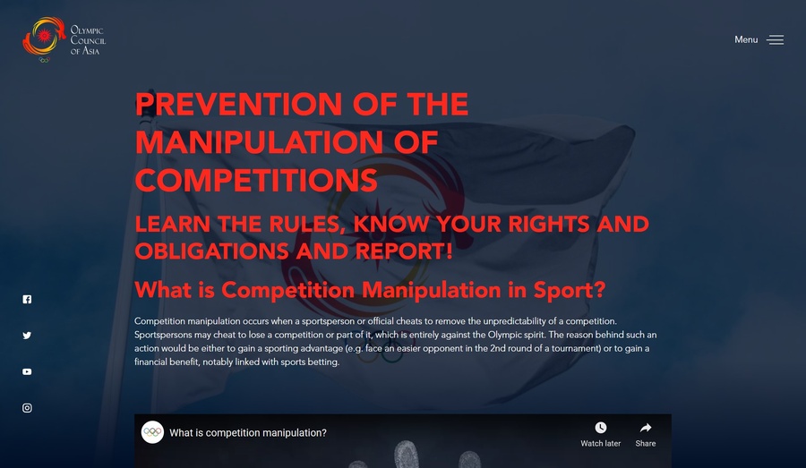 OCA/IOC jointly organise competition manipulation prevention webinar for NOCs