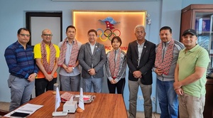 Nepal NOC President holds send-off ceremony for fencer Shikshya Napit