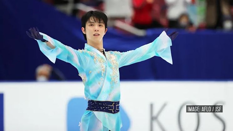 Yuzuru Hanyu wins his fifth Japanese national title. © Aflo/JSF