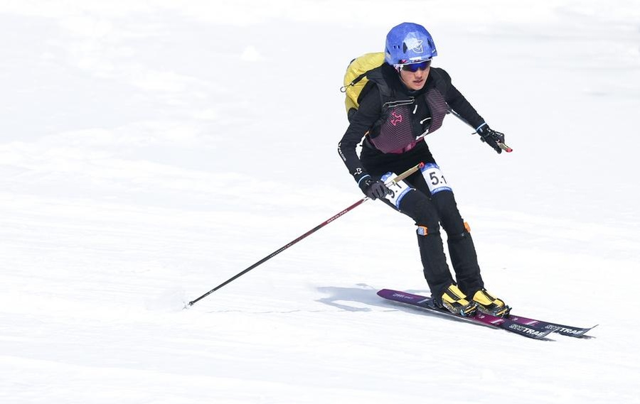 Cidan Yuzhen competes during the 9th Asian Winter Games in Yabuli. (Photo: Xinhua/Yang Qing)