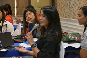 Female athletes undergo media training in Philippines