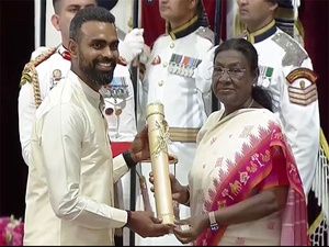 Indian hockey great PR Sreejesh honoured with Padma Bhushan award