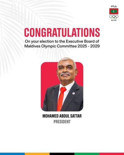 Mohamed Abdul Sattar re-elected President of Maldives Olympic Committee