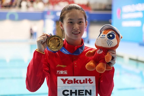 Chen dives to fourth world title in women’s 10m platform at Singapore 2025