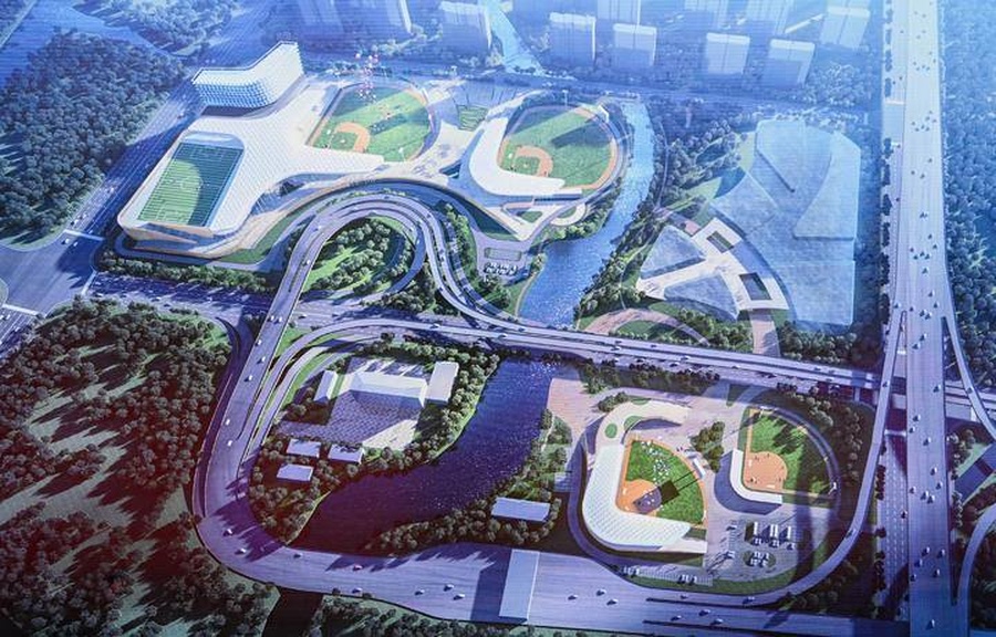 An artist's impression of the new baseball/softabll centre in Shaoxing city. © Zhejiang, China Facebook