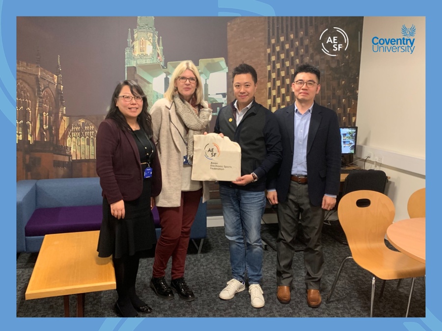 From left: Crystal Zhang, School of Marketing and Management (SMM) Associate Head for Global Engagement; Danielle Talbot, SMM Acting Head of School; AESF Director General Sebastian Lau and AESF Chief Operations Officer Steve Kim.