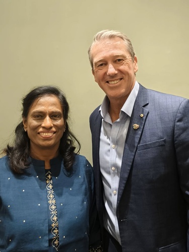 IOA President PT Usha bowled over by Australian cricket legend Glenn McGrath