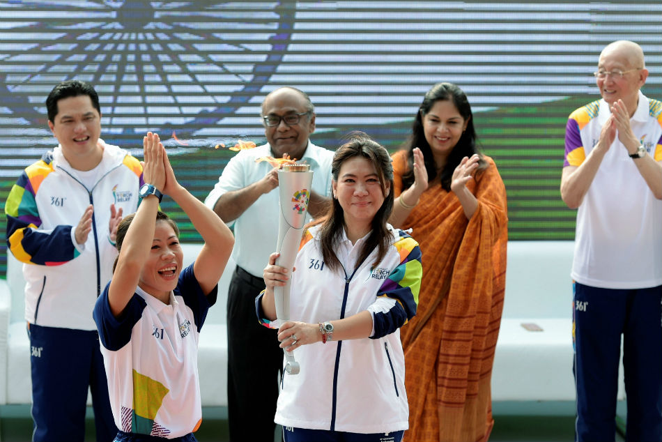 Jakarta - Palembang 2018 | New Delhi, India - 18th Asian Games Torch Relay 2018